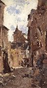 Nicolae Grigorescu Street in Vitre oil painting picture wholesale